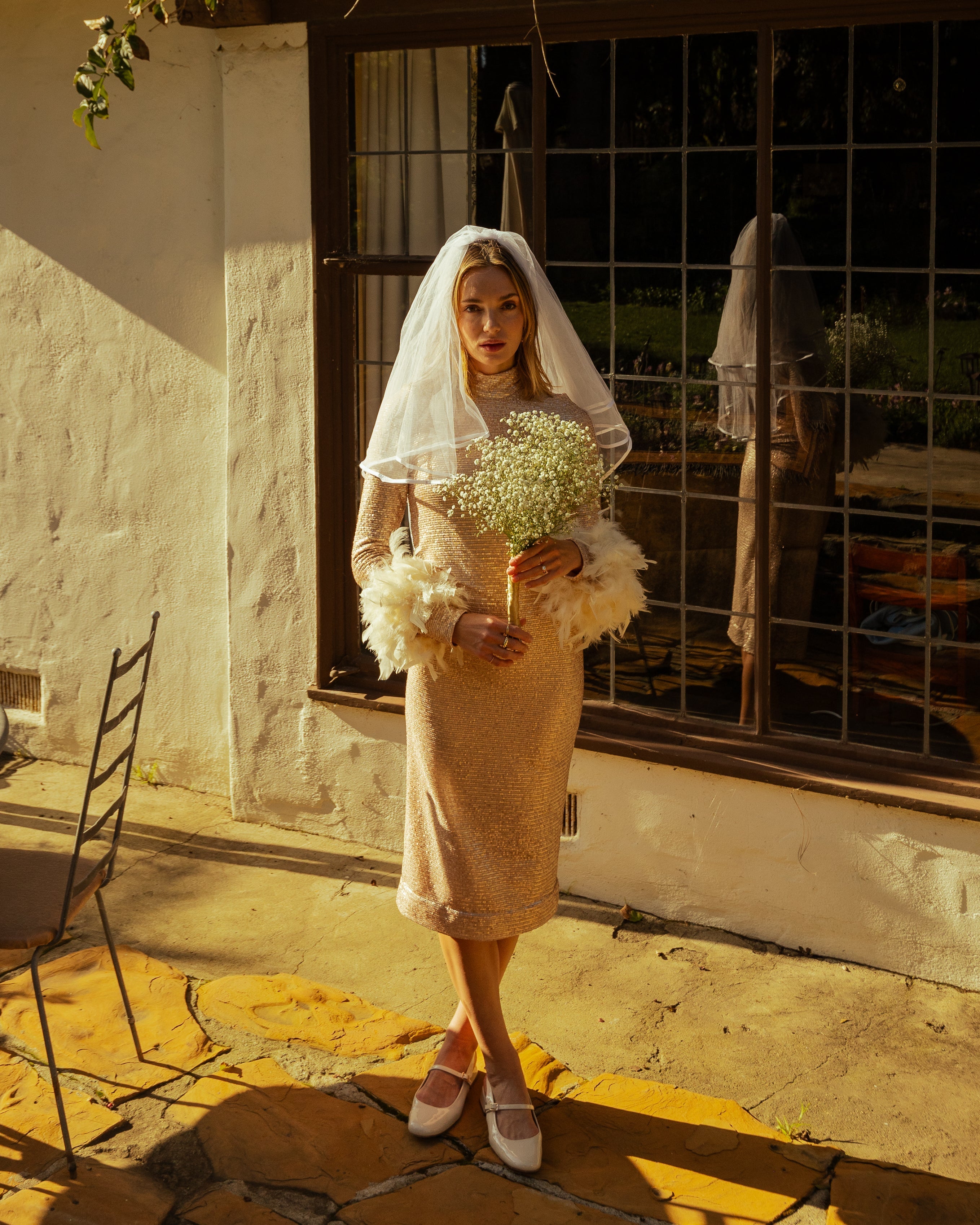 Julianne Dress in Champagne Sequin