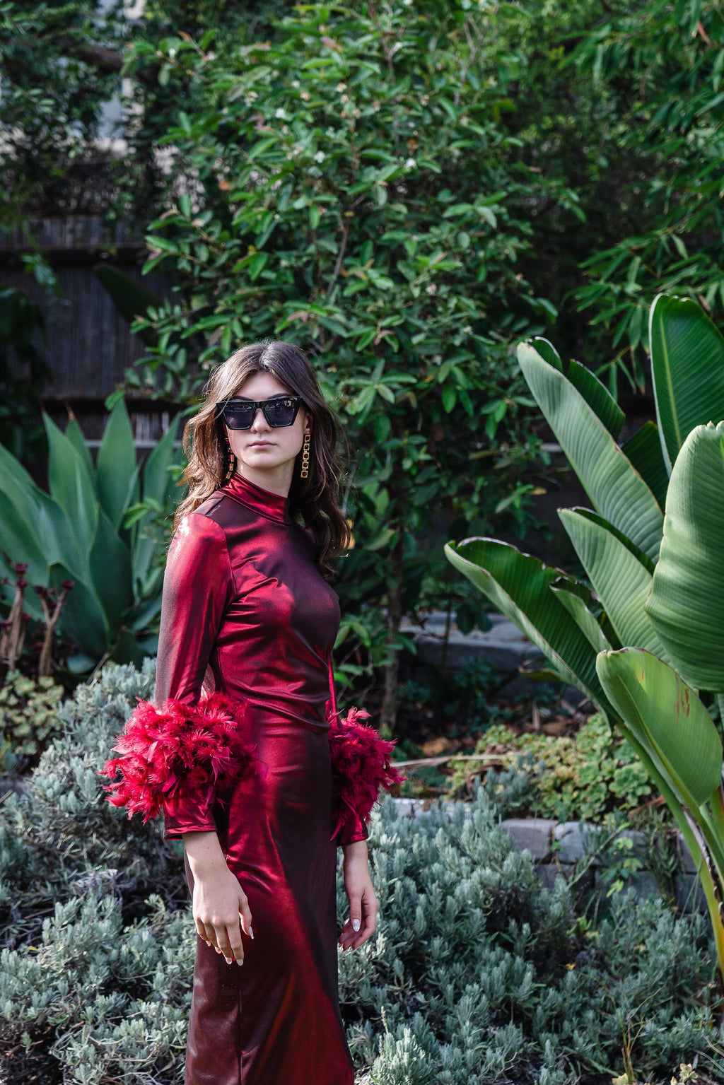 Julianne Dress in Electric Cherry