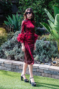 Julianne Dress in Electric Cherry