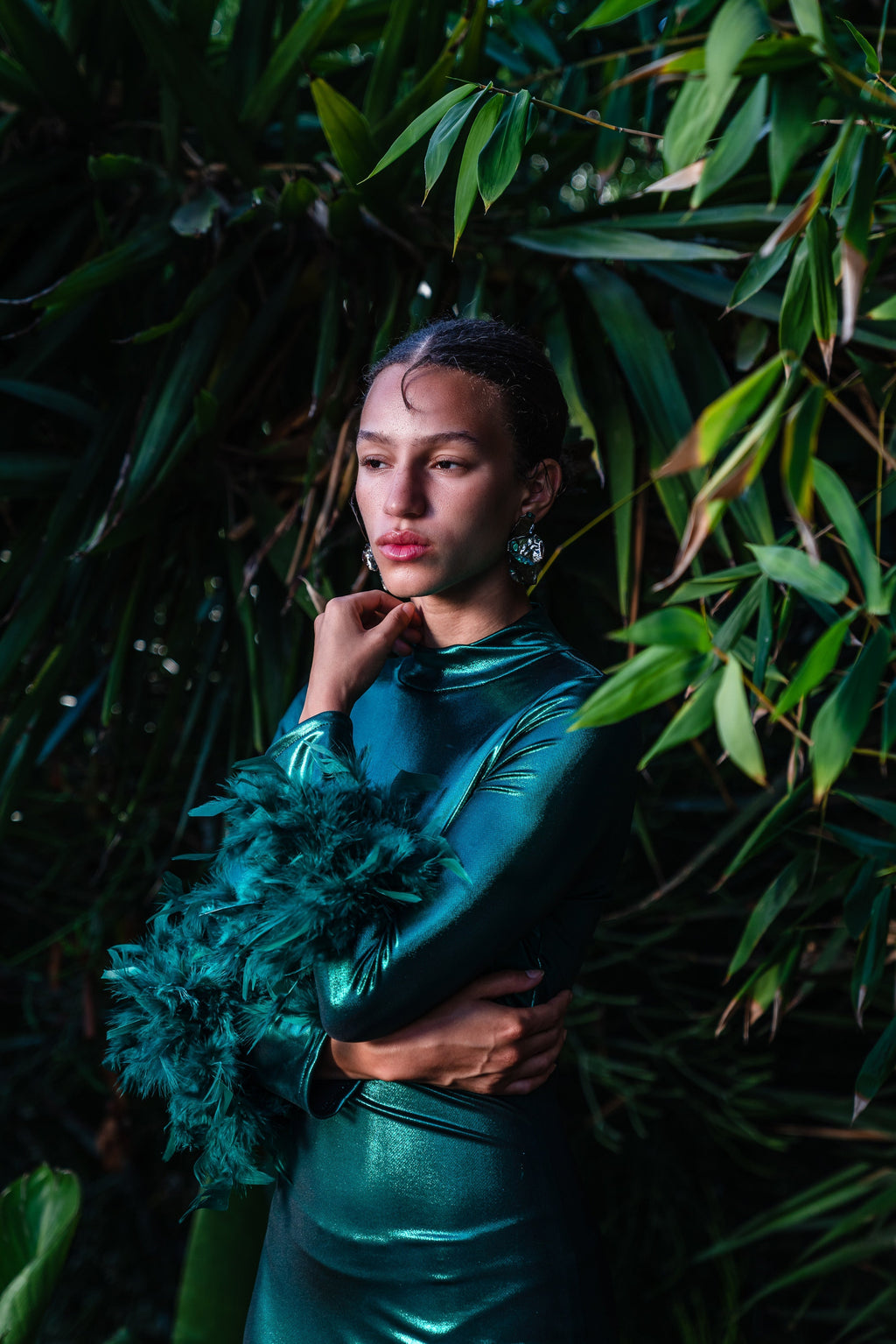 Julianne Dress in Electric Emerald