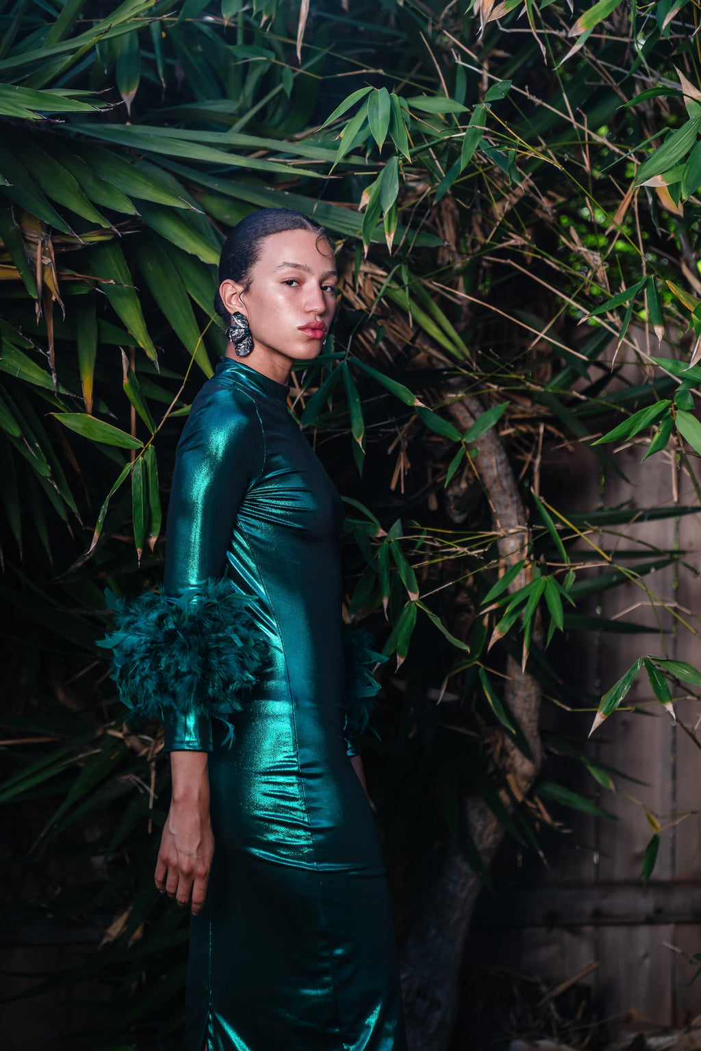 Julianne Dress in Electric Emerald