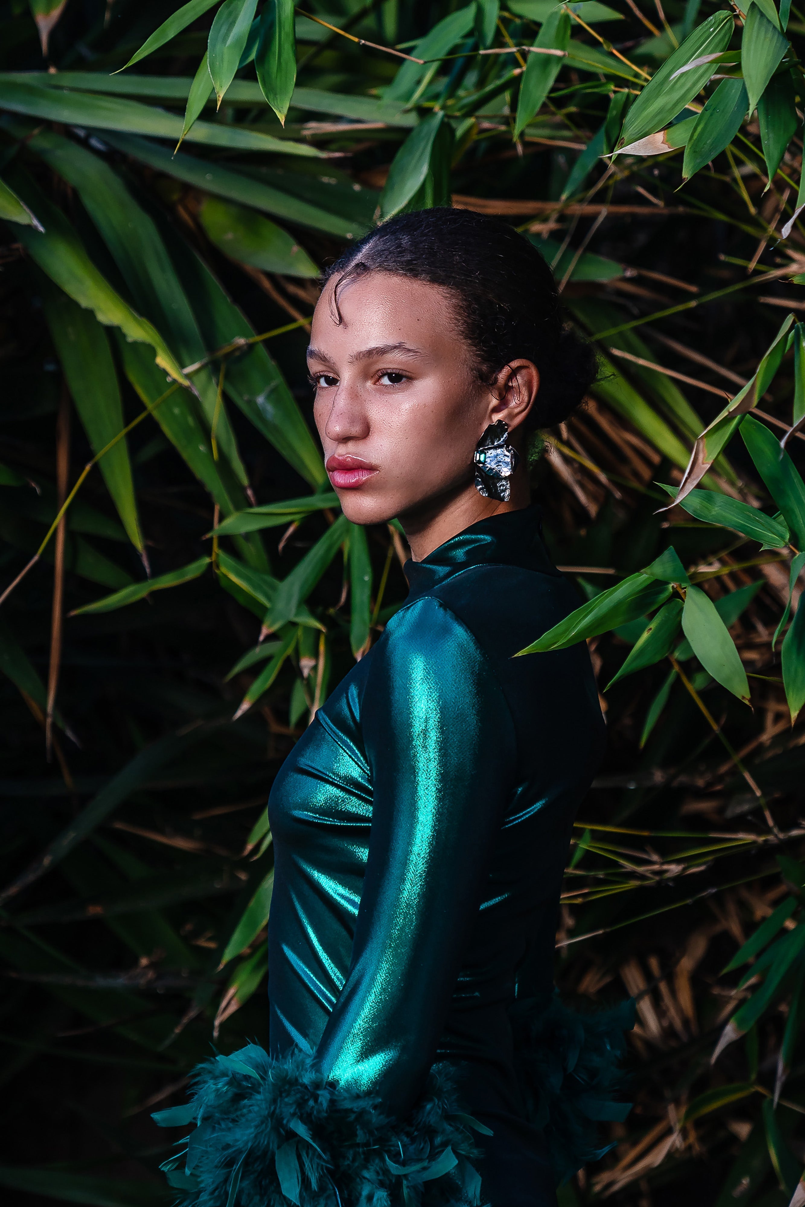 Julianne Dress in Electric Emerald