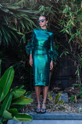 Julianne Dress in Electric Emerald
