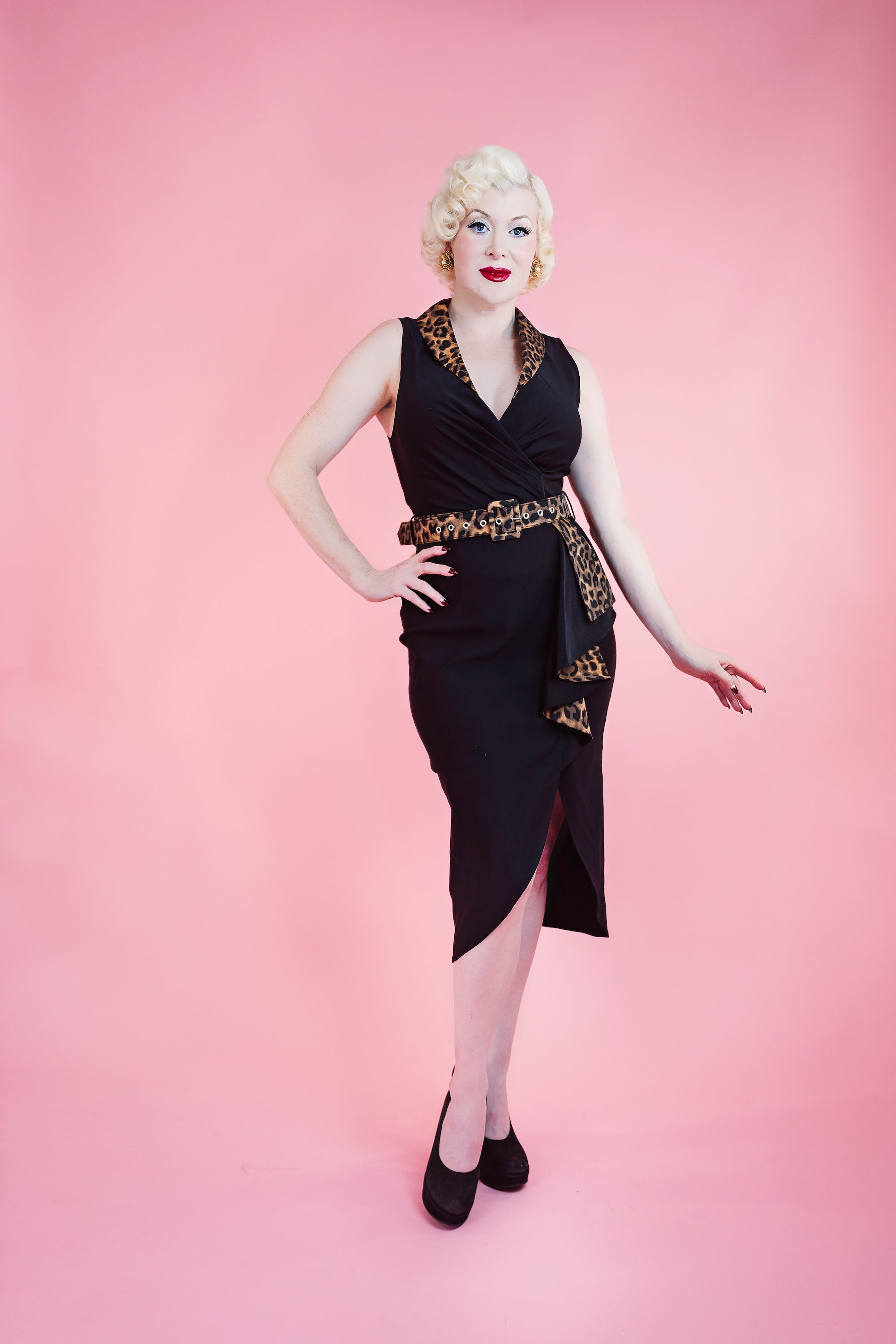 Havana Nights Faux Wrap Dress